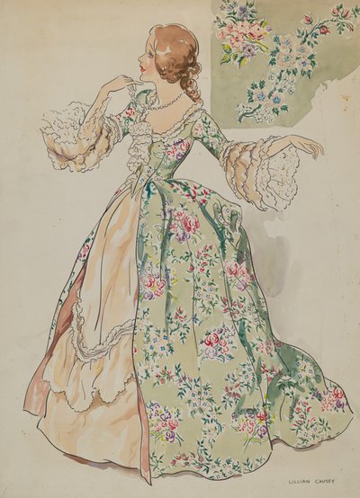 Női jelmez, c. 1936. alkotó: Lillian Causey