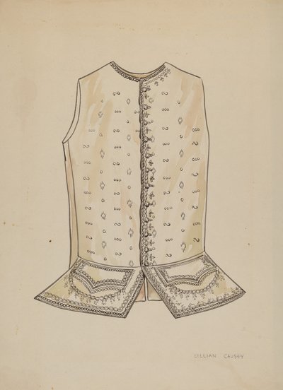 Férfi mellény alkotó: Lillian Causey