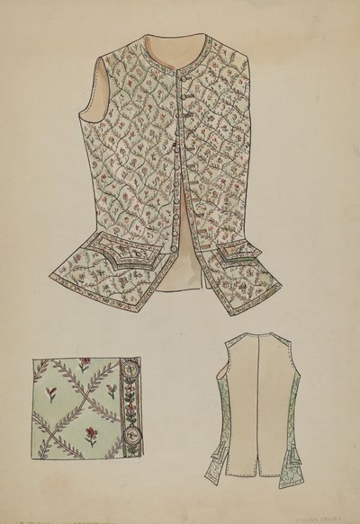 Mellény, 19351942. alkotó: Lillian Causey