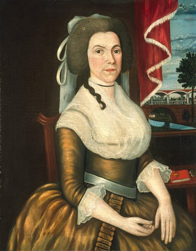 Mrs. Elizabeth Noyes Denison, 1790 körül (olaj, vászon) alkotó: Limner Denison