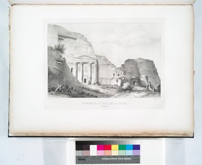 Sírja a város déli részén, Petrában alkotó: Linant (Linant Pasha) Bellefonds
