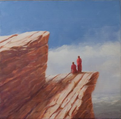 Mountain Walk, Bhután, 2010 (guache, vászon) alkotó: Lincoln Seligman