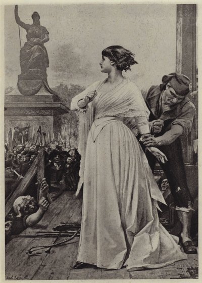Madame Roland az állványon (litho) alkotó: Lionel (after) Royer