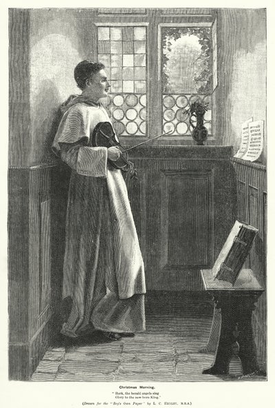 Karácsony reggel (metszet) alkotó: Lionel Charles Henley