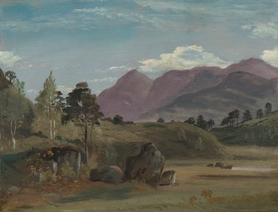 Hegyvidéki táj, esetleg a Tóvidéken alkotó: Lionel Constable