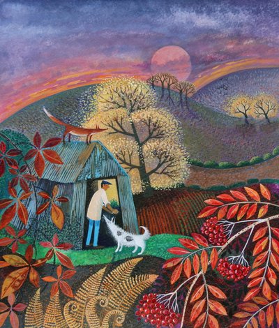 A nap vége, 2018 (akril papíron) alkotó: Lisa Graa Jensen