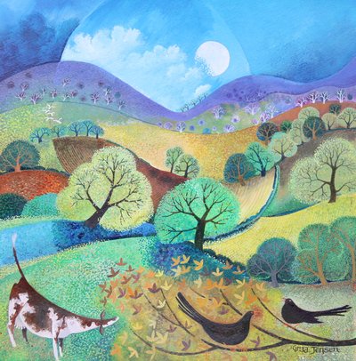 English Meadow 2019 (akril, papír) alkotó: Lisa Graa Jensen