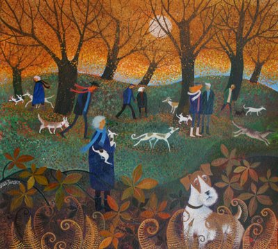 Bújócska, 2015, (akrilfesték papíron) alkotó: Lisa Graa Jensen