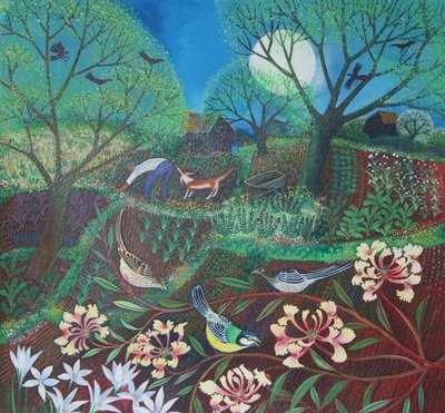 Honeysuckle, 2016, (akril tinták papíron) alkotó: Lisa Graa Jensen