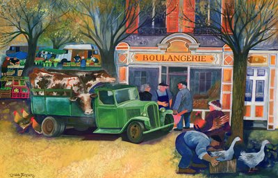 La Boulangerie (wc és gouache papíron) alkotó: Lisa Graa Jensen