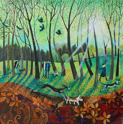 Reggeli sugarak, 2016, (akril tinták papíron) alkotó: Lisa Graa Jensen