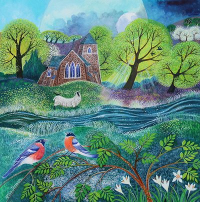 St.Lawrence, 2021 (akril, papír) alkotó: Lisa Graa Jensen