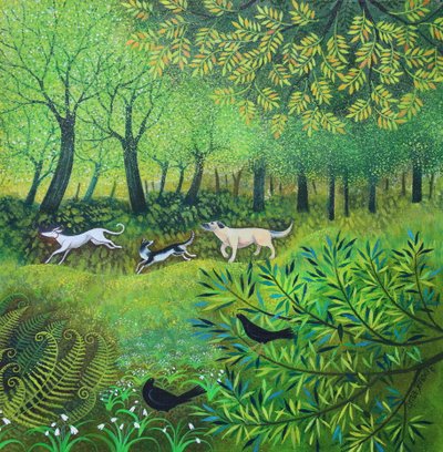 Három barát, 2024 (akril, vászon) alkotó: Lisa Graa Jensen