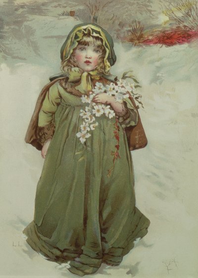 Előlap a karácsonyi rózsákból, 1880 alkotó: Lizzie Mack