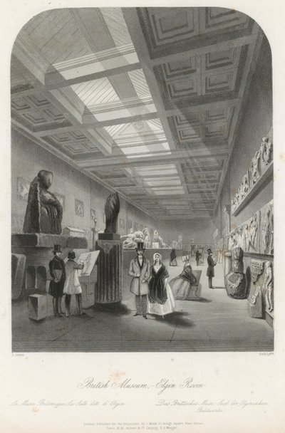 Elgin szoba a British Múzeumban alkotó: Llewellyn Jewitt