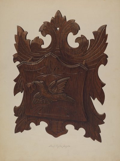 Fali állvány újságok számára, 1939. alkotó: Lloyd Charles Lemcke