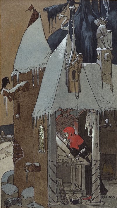 A másoló. Robert Forrer könyvtáblája, 1890. alkotó: Léo Schnug