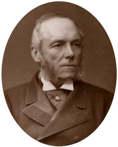 Jobb oldali Hon George Osborne Morgan, QC, parlamenti képviselő, főbíró, 1883. alkotó: Lock and Whitfield