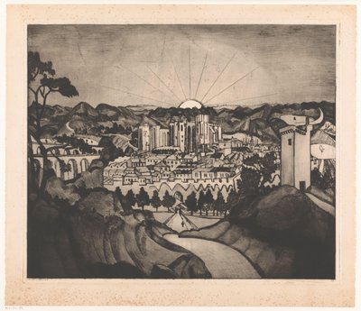 Avignon (eredeti cím) alkotó: Lodewijk Schelfhout (signed by artist)