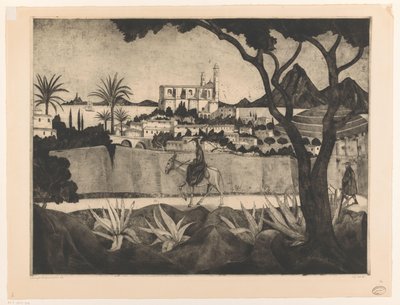 Bastia Korzikán Bastia (eredeti cím) alkotó: Lodewijk Schelfhout (signed by artist)