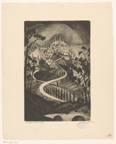 Jéghegy La Montagne (eredeti cím a tárgyon) alkotó: Lodewijk Schelfhout (signed by artist)