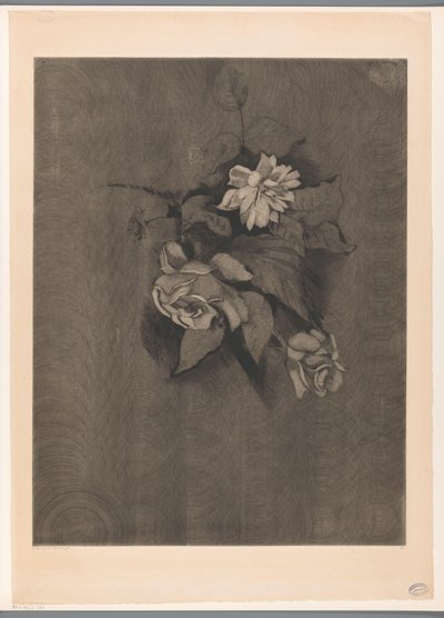 Virágkötészeti rózsákkal Les Roses (eredeti cím) alkotó: Lodewijk Schelfhout (signed by artist)