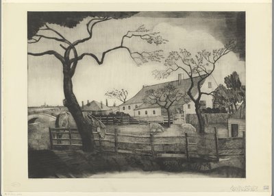 Szarvasmarha farm Hollandiában Grande ferme Hollandais (eredeti cím) alkotó: Lodewijk Schelfhout (signed by artist)