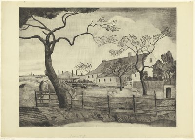 Szarvasmarha farm Hollandiában Grande ferme Hollandais (eredeti cím) alkotó: Lodewijk Schelfhout (signed by artist)