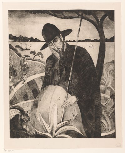 Korzikai juhászkutya Le Berger Corse II (eredeti cím) alkotó: Lodewijk Schelfhout (signed by artist)