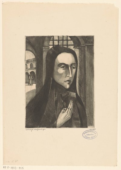 korzikai nő Femme Corse (eredeti cím) alkotó: Lodewijk Schelfhout (signed by artist)