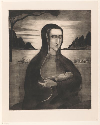 Korzikai nő gyermekkel Femme Corse avec enfant (eredeti cím) alkotó: Lodewijk Schelfhout (signed by artist)