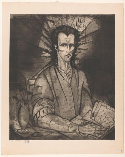 Filosoof Le Philosophe (eredeti cím a tárgyon) alkotó: Lodewijk Schelfhout (signed by artist)