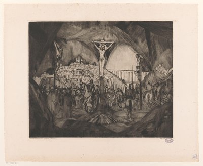 Golgota I (eredeti cím a tárgyon) alkotó: Lodewijk Schelfhout (signed by artist)