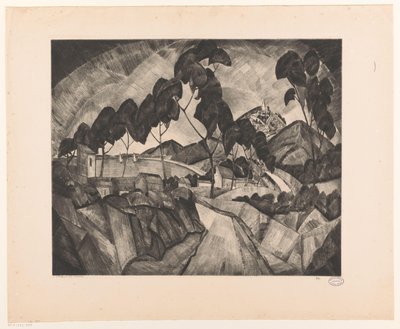 Dombos táj Provence-ban La Provence (eredeti cím a tárgyon) alkotó: Lodewijk Schelfhout (signed by artist)