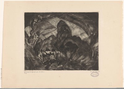 Dombos táj fákkal Les Arbres (eredeti cím a tárgyon) alkotó: Lodewijk Schelfhout (signed by artist)