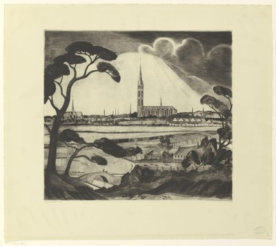 Hilversum és környéke Hilversum (eredeti cím) alkotó: Lodewijk Schelfhout (signed by artist)