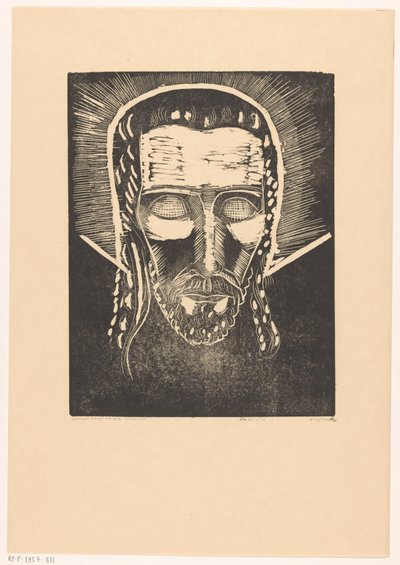Krisztus feje glóriával alkotó: Lodewijk Schelfhout (signed by artist)