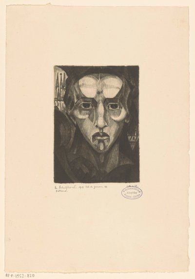 Egy nő feje Tête de femme III (eredeti cím a tárgyon) alkotó: Lodewijk Schelfhout (signed by artist)