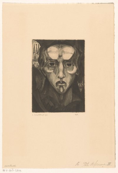 Egy nő feje Tête de femme III (eredeti cím a tárgyon) alkotó: Lodewijk Schelfhout (signed by artist)