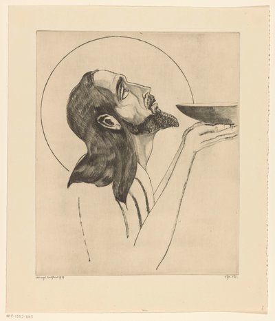 Johannes de Doper Keresztelő Szent János (eredeti cím) alkotó: Lodewijk Schelfhout (signed by artist)
