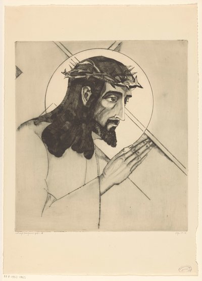 Kruisdraging Christ portant la croix (eredeti cím) alkotó: Lodewijk Schelfhout (signed by artist)