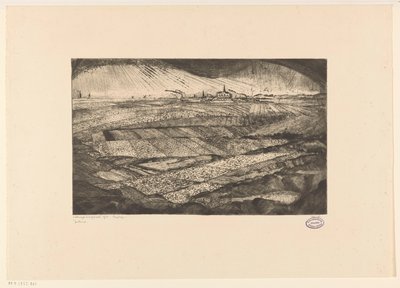Táj mezőkkel Paysage (eredeti cím az objektumon) alkotó: Lodewijk Schelfhout (signed by artist)