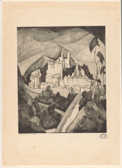Les Angles I (eredeti cím az objektumon) alkotó: Lodewijk Schelfhout (signed by artist)