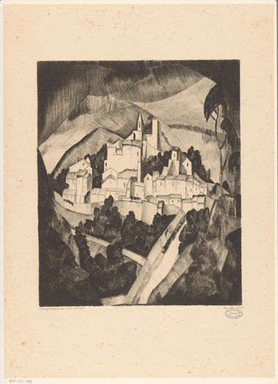Les Angles I (eredeti cím az objektumon) alkotó: Lodewijk Schelfhout (signed by artist)