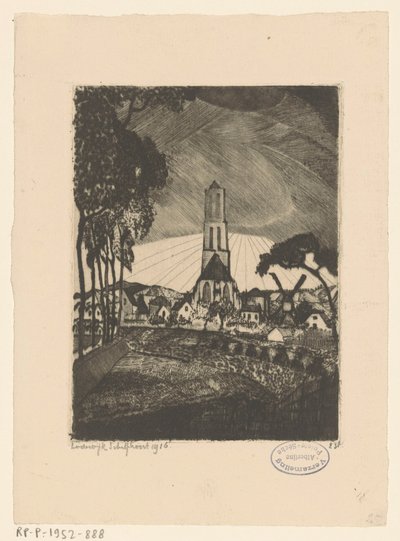 Linden (eredeti cím) alkotó: Lodewijk Schelfhout (signed by artist)