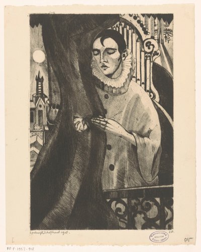 Pierrot II (eredeti cím) alkotó: Lodewijk Schelfhout (signed by artist)