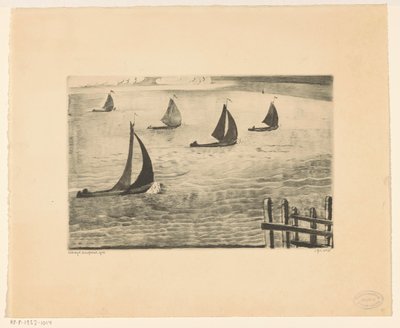 Port kijárat Sortie du port (eredeti cím) alkotó: Lodewijk Schelfhout (signed by artist)