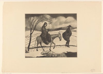 Repülés Egyiptomba La Fuite Egypt I (eredeti cím) alkotó: Lodewijk Schelfhout (signed by artist)