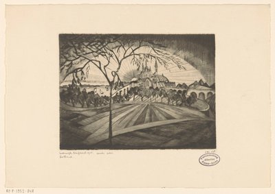 Napnyugta Coucher de soleil (eredeti cím a tárgyon) alkotó: Lodewijk Schelfhout (signed by artist)