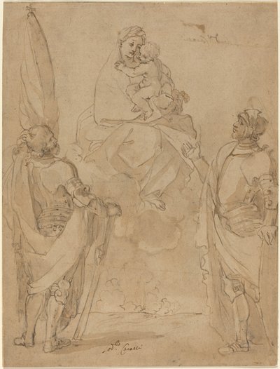 A Szűz és a Gyermek Szent Györgynek és Vilmosnak megjelenő alkotó: Lodovico Carracci